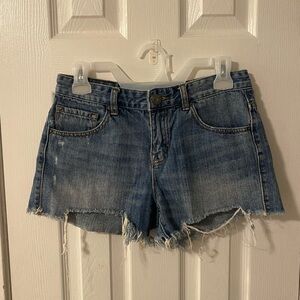 Bdg Urban Outfitters medium wash mid rise vintage fit cutoff jean shorts